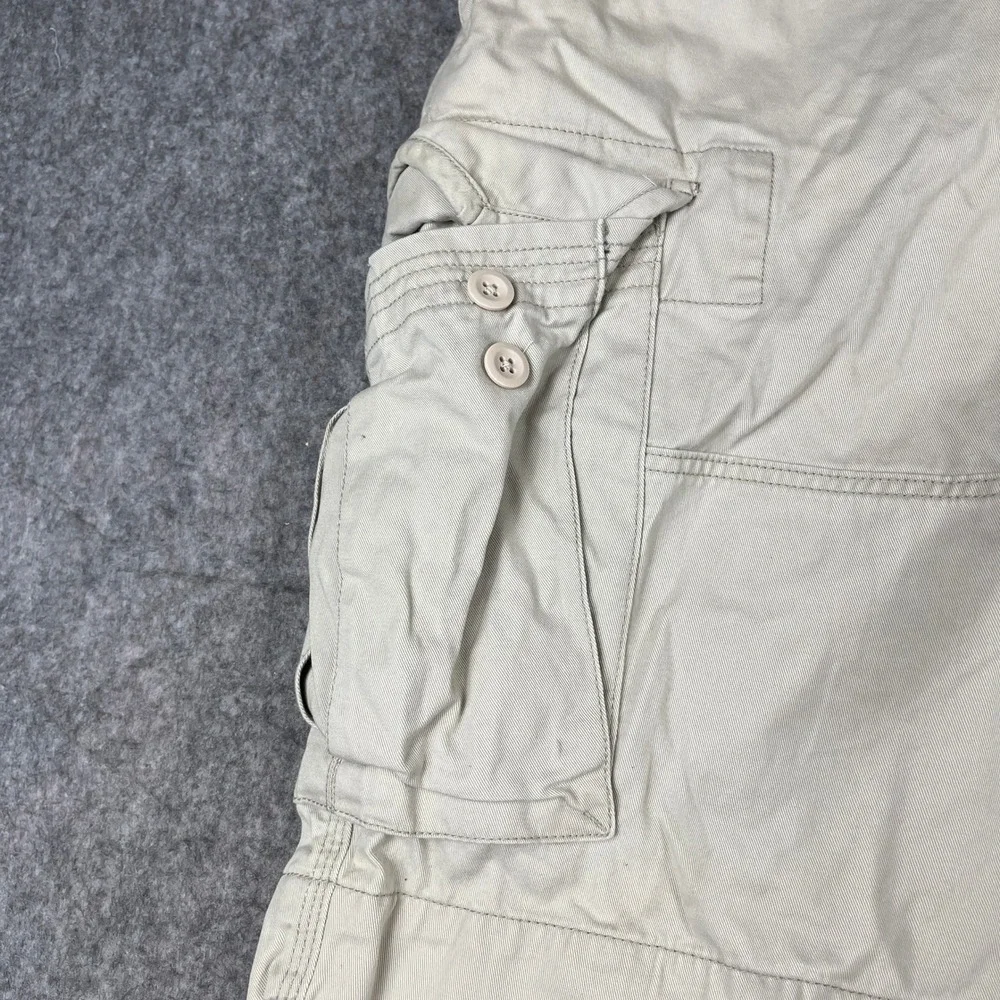 Polo Ralph Lauren Cargo Shorts Mens 44 Tan Khaki‎ Cotton Twill Utility Pockets
